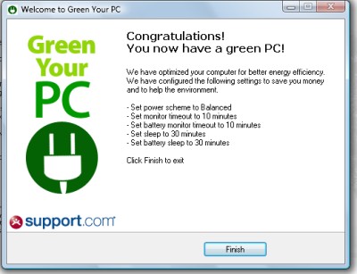 green your pc settings Green Your PC   Die Facebook Applikation zum Stromsparen