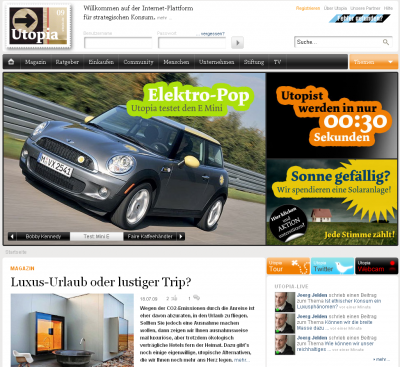 utopia 400x367 Utopia   Neuer Look und ein Interview