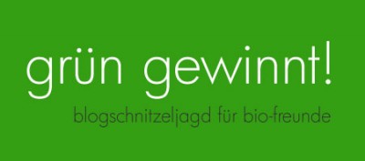 banner schnitzeljagd dunkel 400x177 Grün gewinnt!   Blogschnitzeljagd für Biofreunde